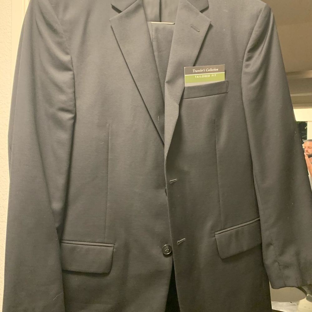 Jos A Bank Black Suit